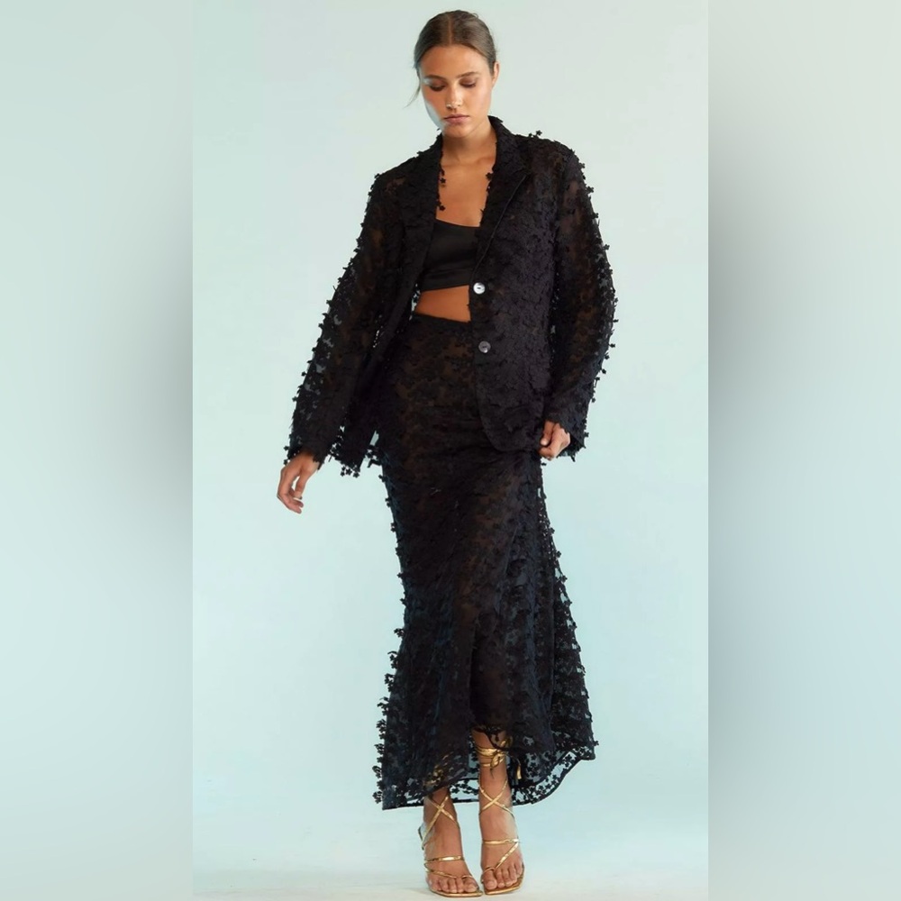 NWT Cynthia Rowley 3D Embroidered Tulle Skirt - Picture 2 of 3